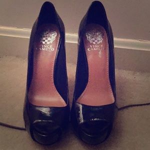 Vince Camuto Black Open Toed Platform